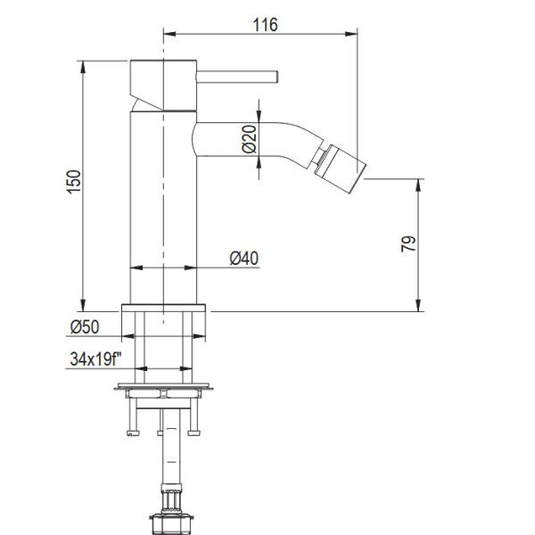 Μπαταρία Μπιντέ Smith Brushed Inox 316L - Image 2