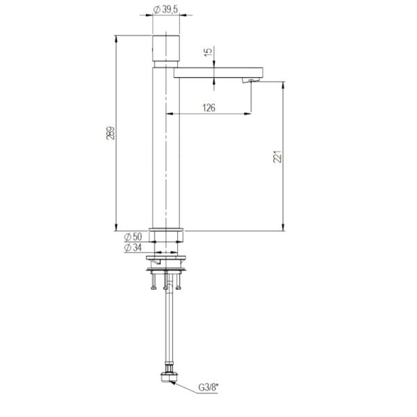 Μπαταρία Νιπτήρος Axis Brushed Inox 316L - Image 4