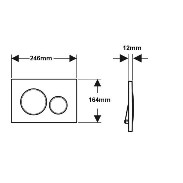 Πλακέτα Sigma 20 Round Λευκό ματ Geberit - Image 2