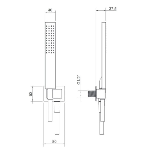 EXO Brushed Inox 316L Built-in Shower Set - Image 3