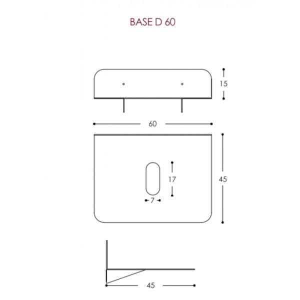 Bάση Νιπτήρα BRUSHED BASE D 60x45cm - Image 4