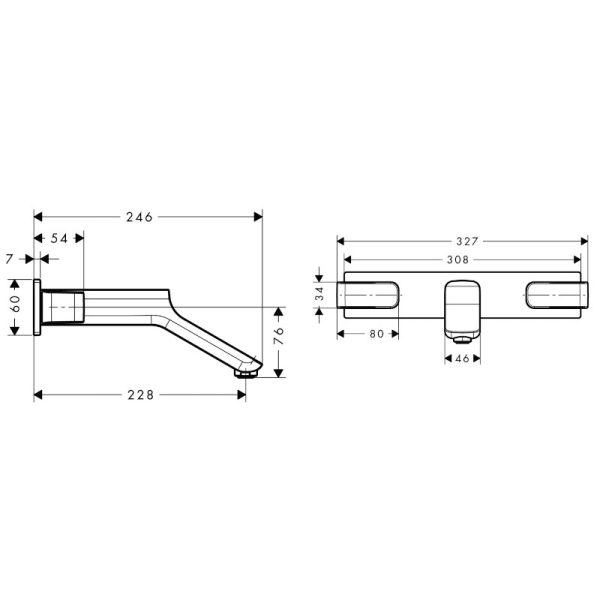 AXOR Urquiola Chrome Built-in Basin Mixer - Image 2