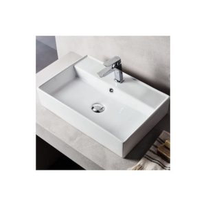 New Strata 60 Porcelain Washbasin Wall-mounted / Countertop 50x42x12cm White