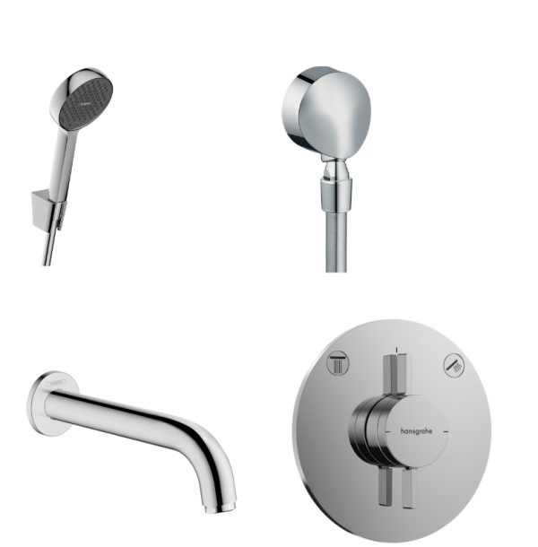 DuoTurn S Chrome Built-in Shower Set
