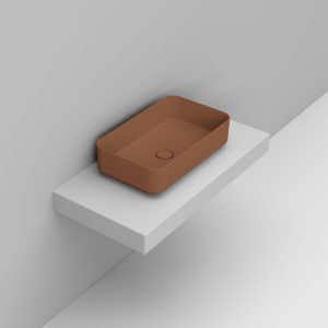 Νιπτήρας Επικαθήμενος Ορθογώνιος NOEMI 60x36cm Warm Clay