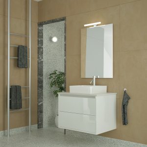 Σετ Έπιπλο Comfort V 61cm σε Κ/Π θαλάσσης Δρυς (πάγκος Solid)