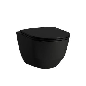 Laufen Pro Rimless Wall-Hung Toilet Black 53 x 36 x 34h cm