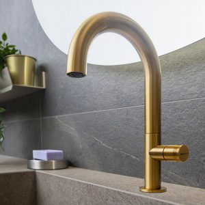 Μπαταρία Νιπτήρος KENDRA.36 PVD Gold STAINLESS STEEL Μavesteel