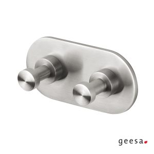 Double bathroom hook NEMOX Geesa Inox Smooth