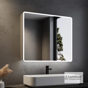 Bathroom Cabinet KUBI 80x70 with illuminated LED mirror