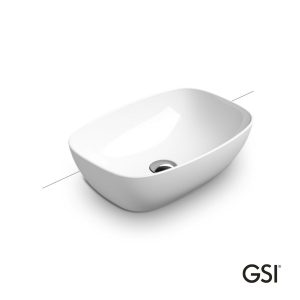 Νιπτήρας Πορσελάνης Nubes 50x35 GSI Λευκός Γυαλιστερός