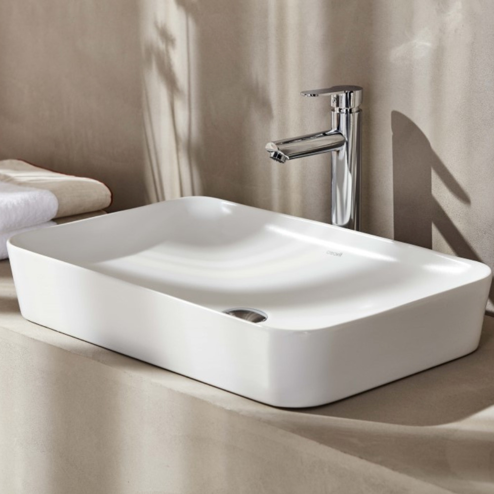 Επικαθήμενος Νιπτήρας Πορσελάνης ULTRA 60x40x11cm White