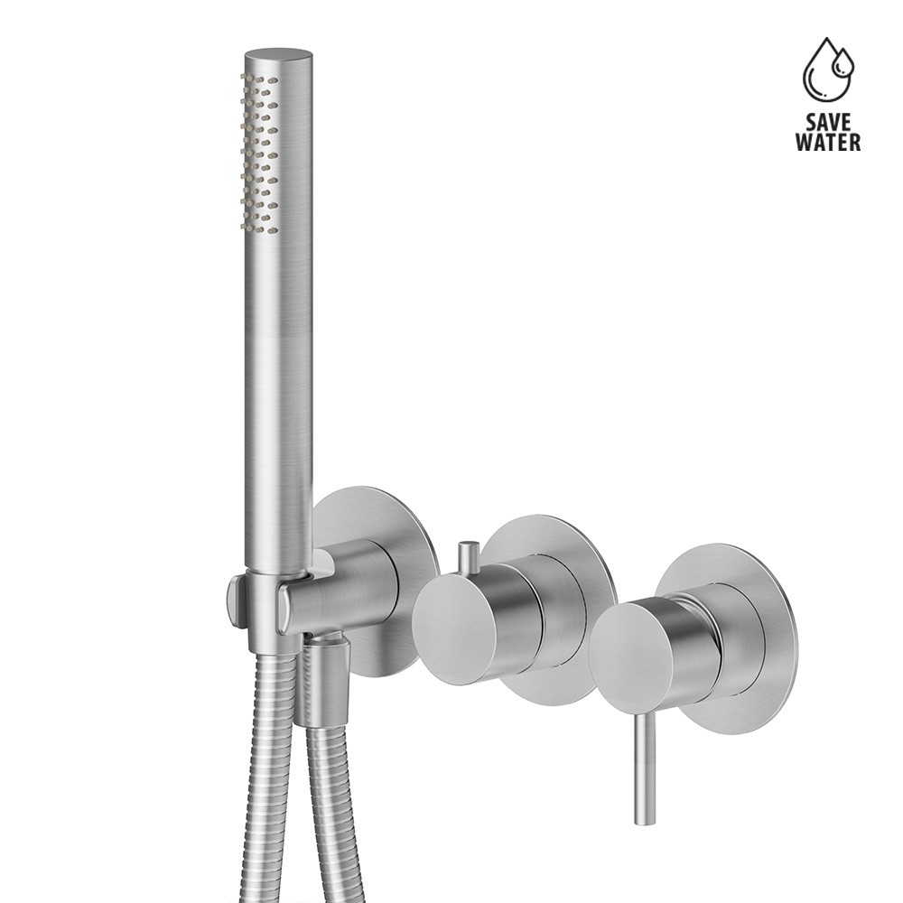 Built-in shower set with two-way shower head X-STEEL Stainless Steel