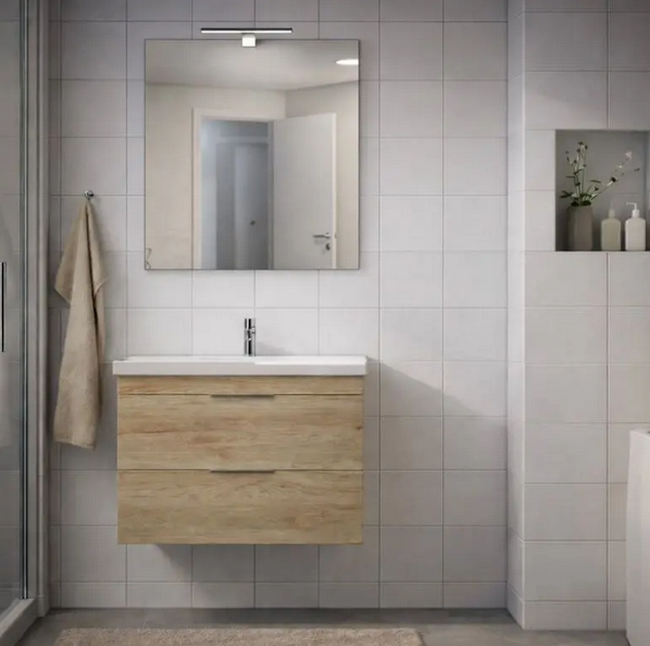 Σετ Έπιπλο Μπάνιου Likno Project VII 60cm Light Hickory