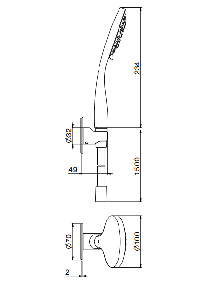 X-WAY White Built-in Shower Set - Image 10