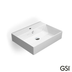 GSI Kube-X Slim Rim Porcelain Washbasin 60x47 White
