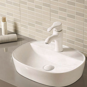 White countertop washbasin 41x41x11cm