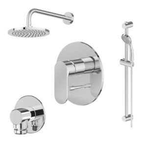 Σετ πλήρες Ντουζιέρας Εντοιχισμού Extro Chrome