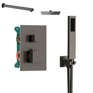 Orion Gun Metal Built-in Shower Set