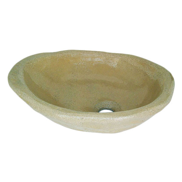 Art Collection Countertop Washbasin 50x37x12 cm Porcelain Handmade Beige