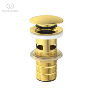 Βαλβίδα κλικ κλακ χωρίς υπερχείλιση Brushed Gold