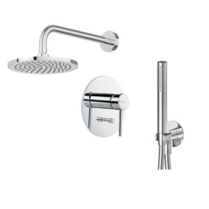 Complete set of Chrome built-in shower trays
