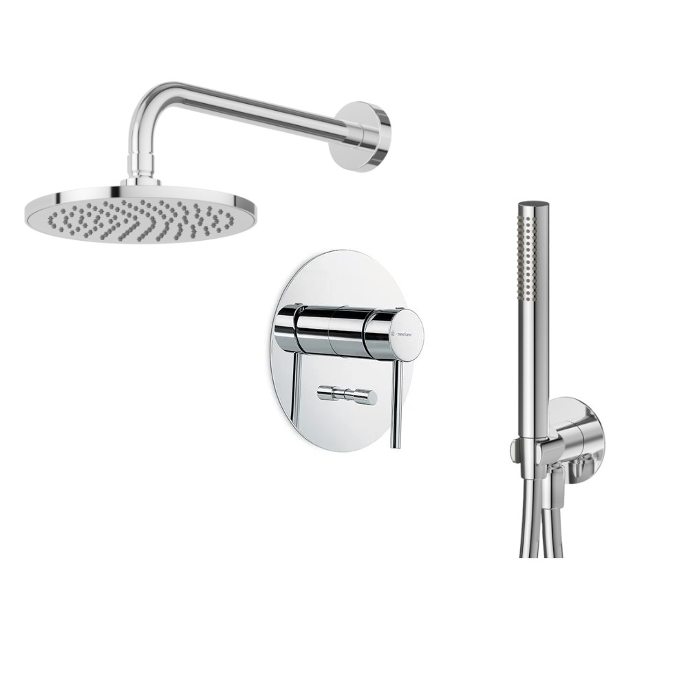 Complete set of Chrome built-in shower trays