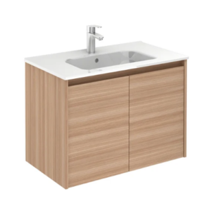 Vanity Unit + Washbasin SANSA 60cm x 45cm (depth), 2 drawers, Sandy Walnut (NO14)
